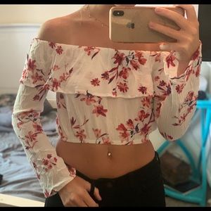 Off the shoulder floral top